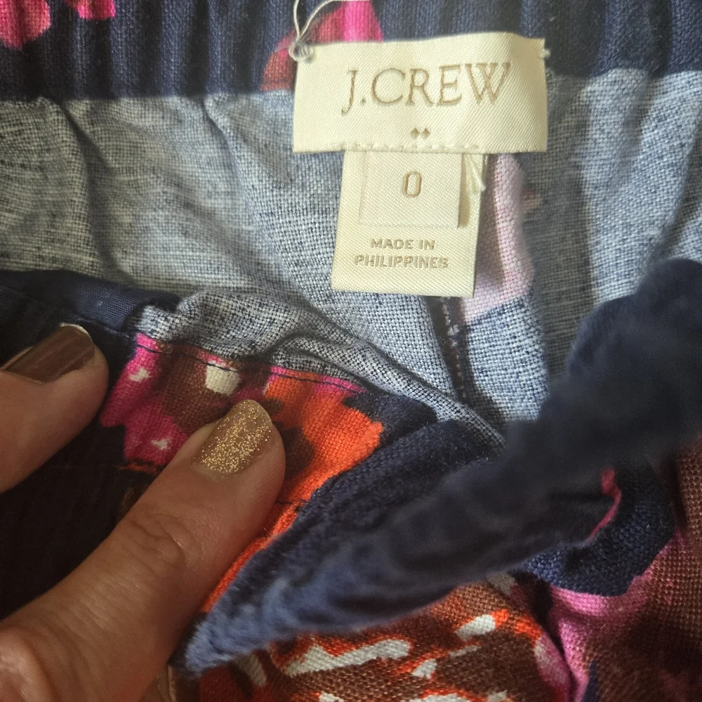 J Crew linen foral shorts